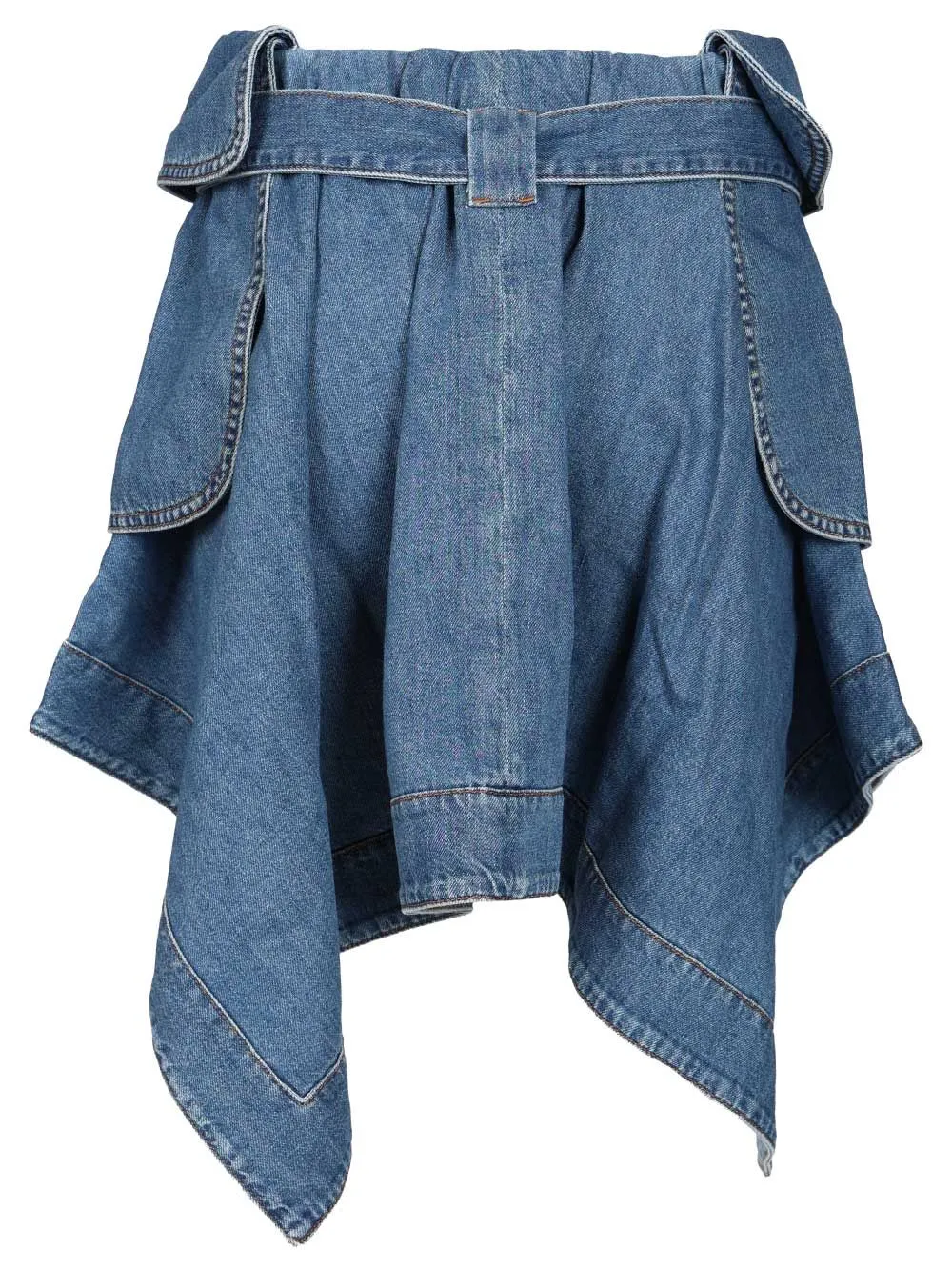 Denim Cargo Skirt Skirts Light Blue sold by Wanan Luxury product image thumbnail 2