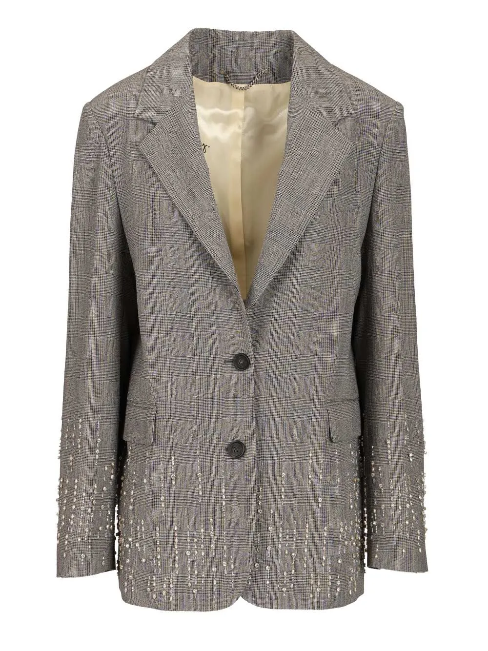Prince Of Wales Blazer With Crystals Jackets Grey sold by Wanan Luxury