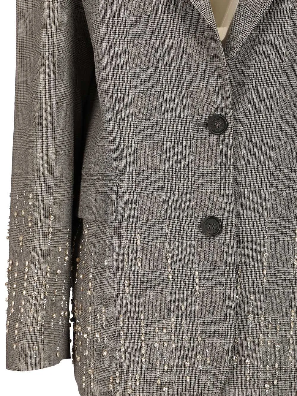Prince Of Wales Blazer With Crystals Jackets Grey sold by Wanan Luxury product image thumbnail 5