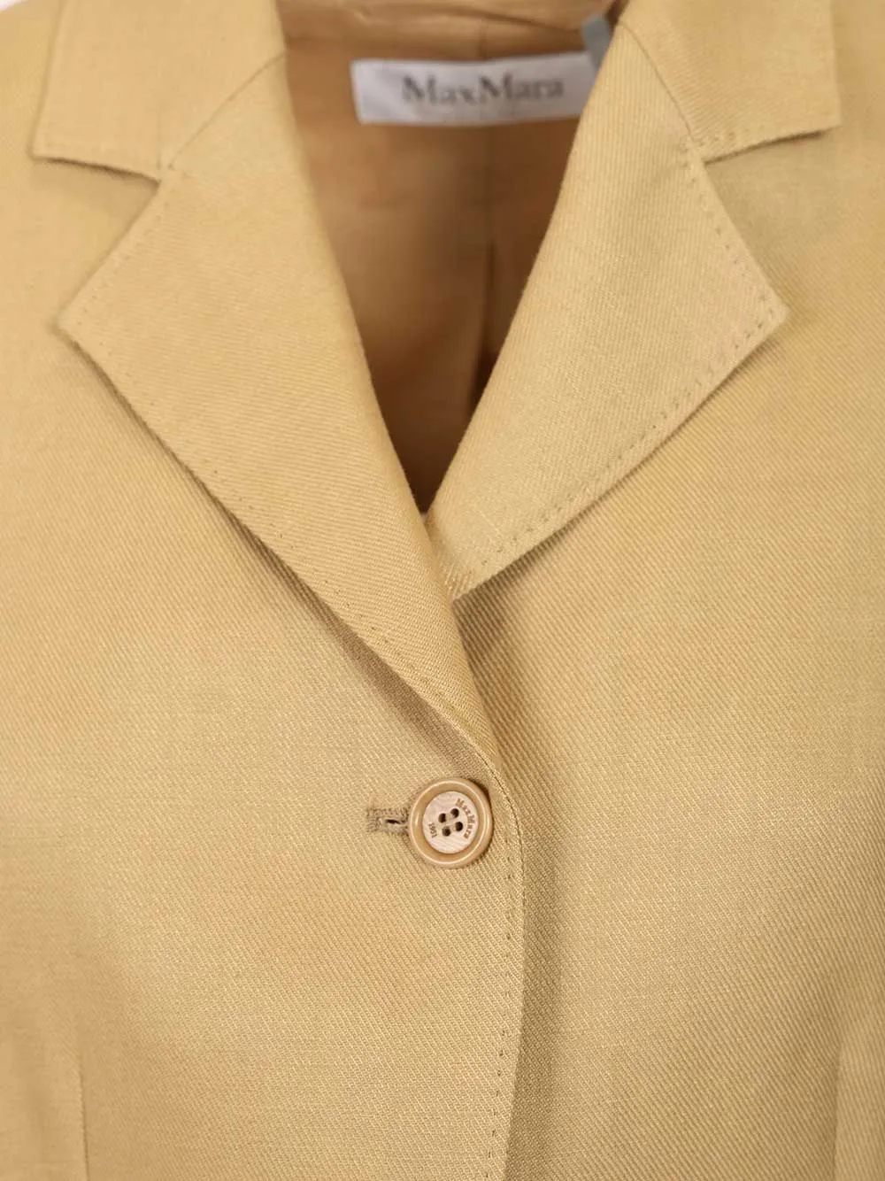 Linen Diagonal Crop Jacket Jackets Beige sold by Wanan Luxury product image thumbnail 4