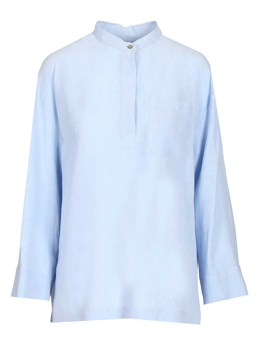 Linen Shirt Shirts Light Blue sold by Wanan Luxury