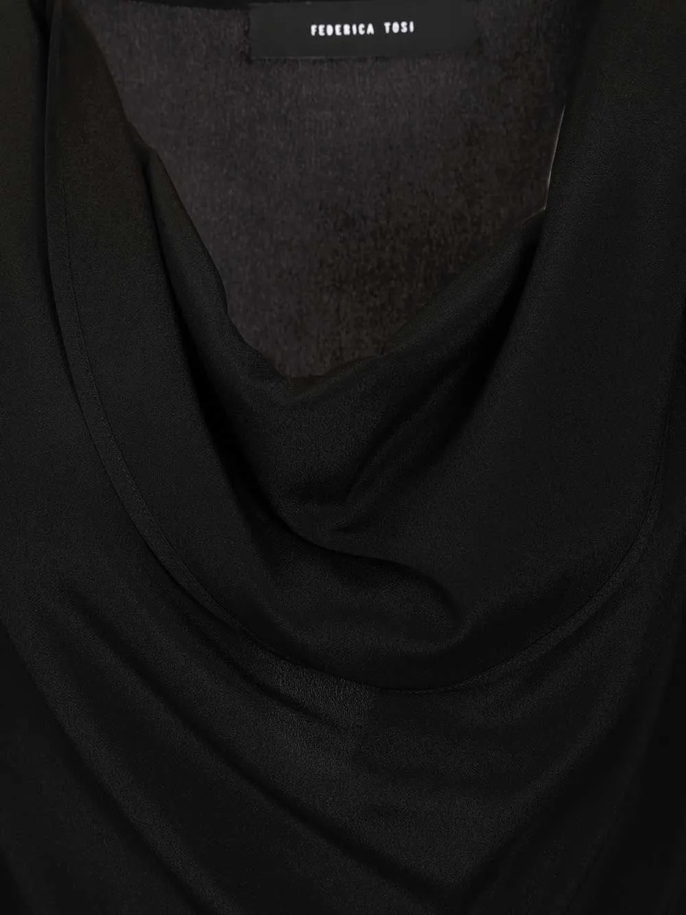 Abito Lungo Con Drappeggio Crepe De Chine Dresses Black sold by Wanan Luxury product image thumbnail 5