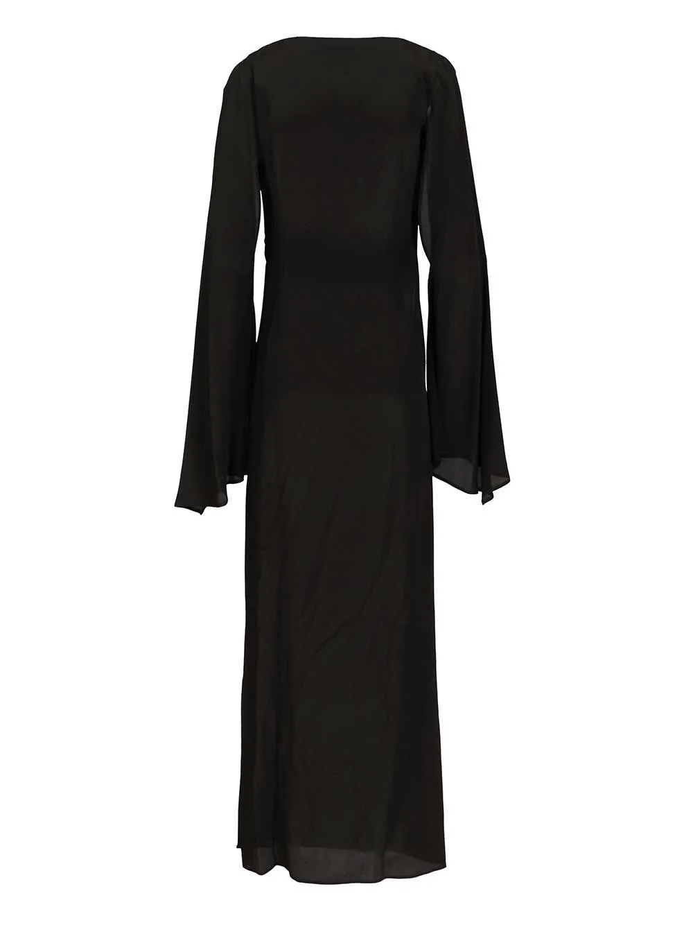 Abito Lungo Con Drappeggio Crepe De Chine Dresses Black sold by Wanan Luxury product image thumbnail 2