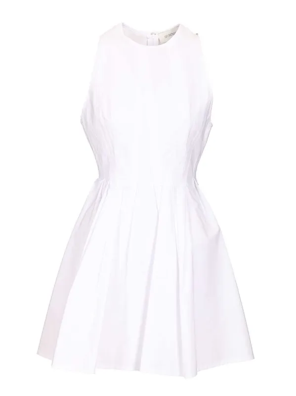Ara Sleeveless Washed Cotton Mini Dress Dresses White made by Sportmax