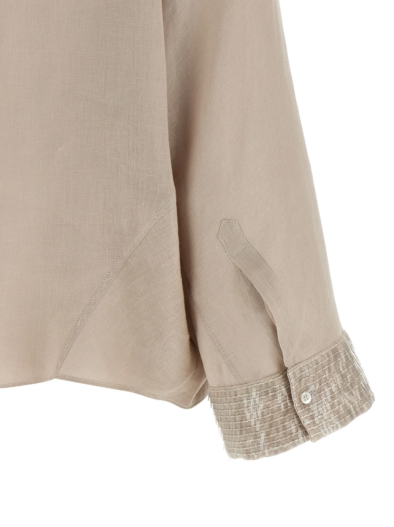 Dazzling Cascade Cuffs Shirt And Blouse Beige sold by Wanan Luxury product image thumbnail 4