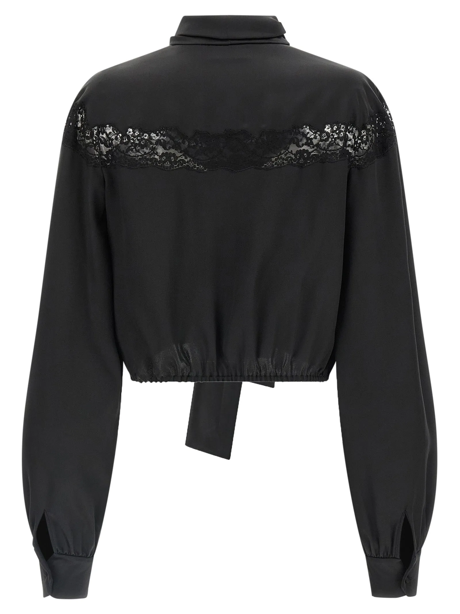 Lace Silk Shirt Black sold by Wanan Luxury product image thumbnail 2