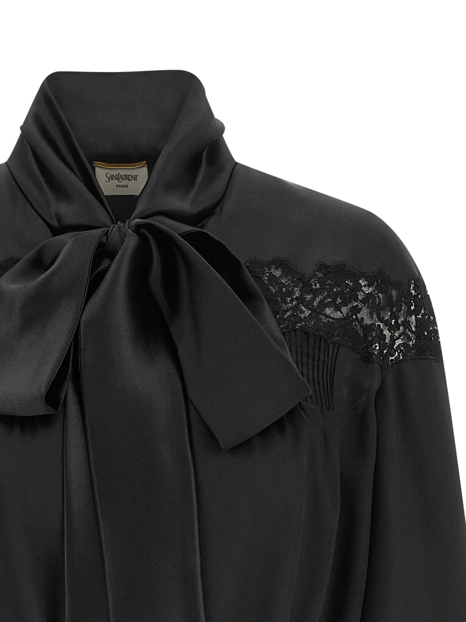 Lace Silk Shirt Black sold by Wanan Luxury product image thumbnail 3