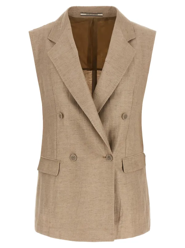 Bernice Gilet Beige made by Tagliatore
