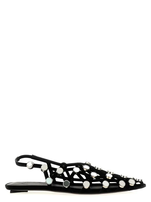Grid Flat Shoes Black made by The Attico