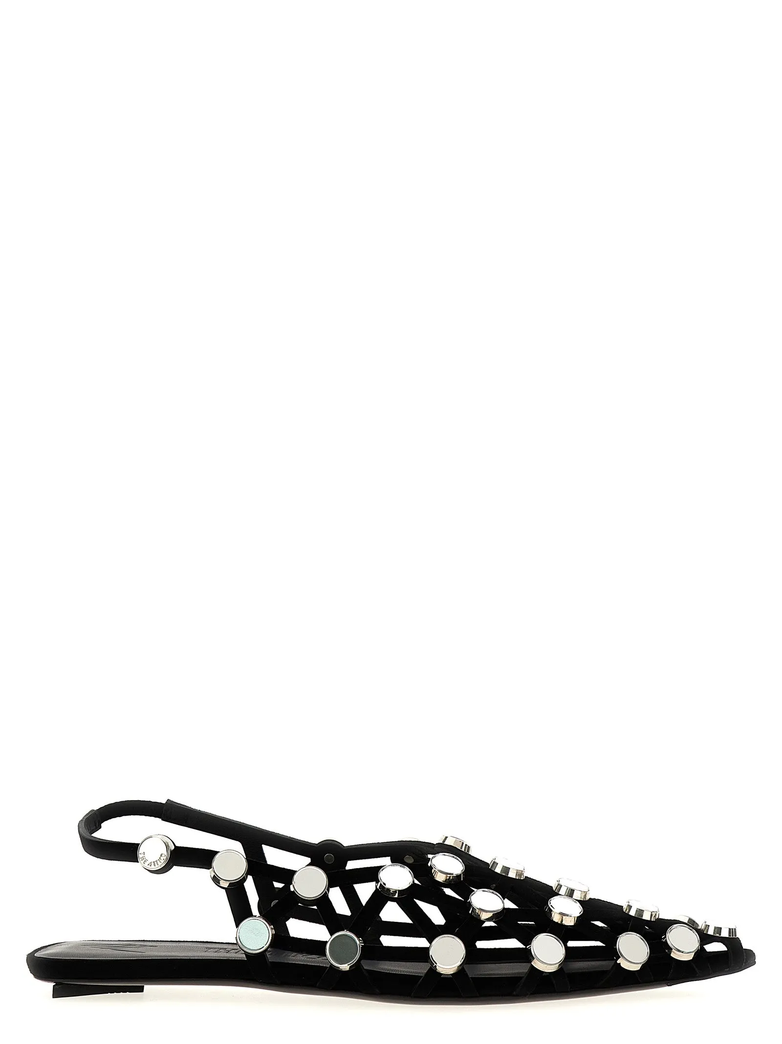 Grid Flat Shoes Black sold by Wanan Luxury