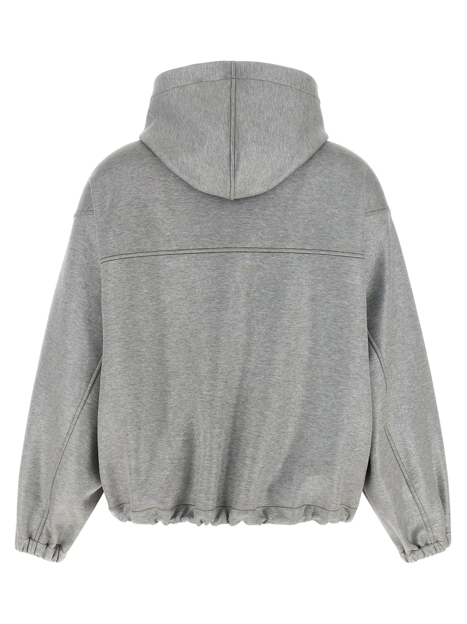 Shiny Zipper Pull Puffer Jackets Silver sold by Wanan Luxury product image thumbnail 2