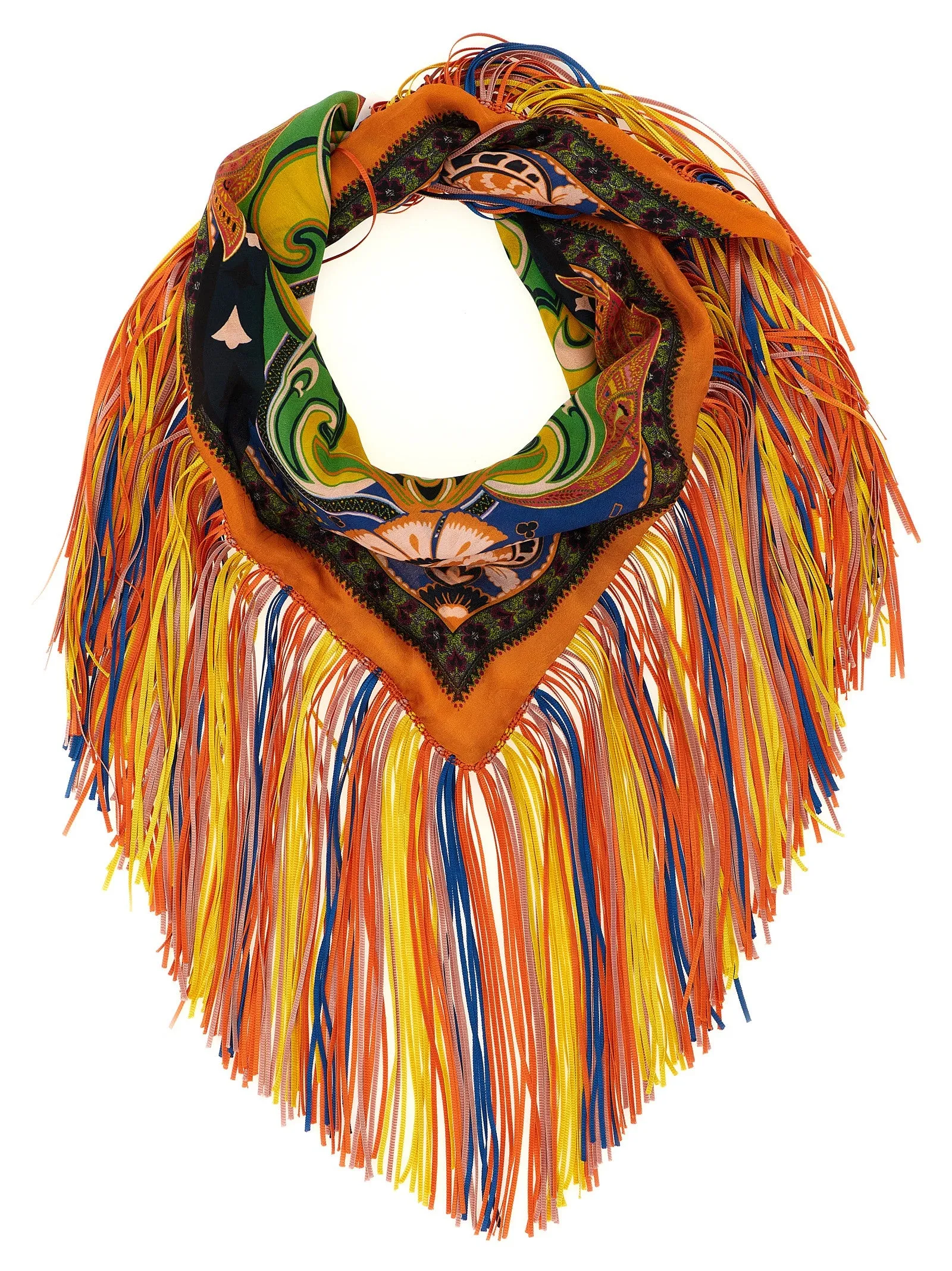 Fringed Scarf Scarves And Foulards Multicolor sold by Wanan Luxury