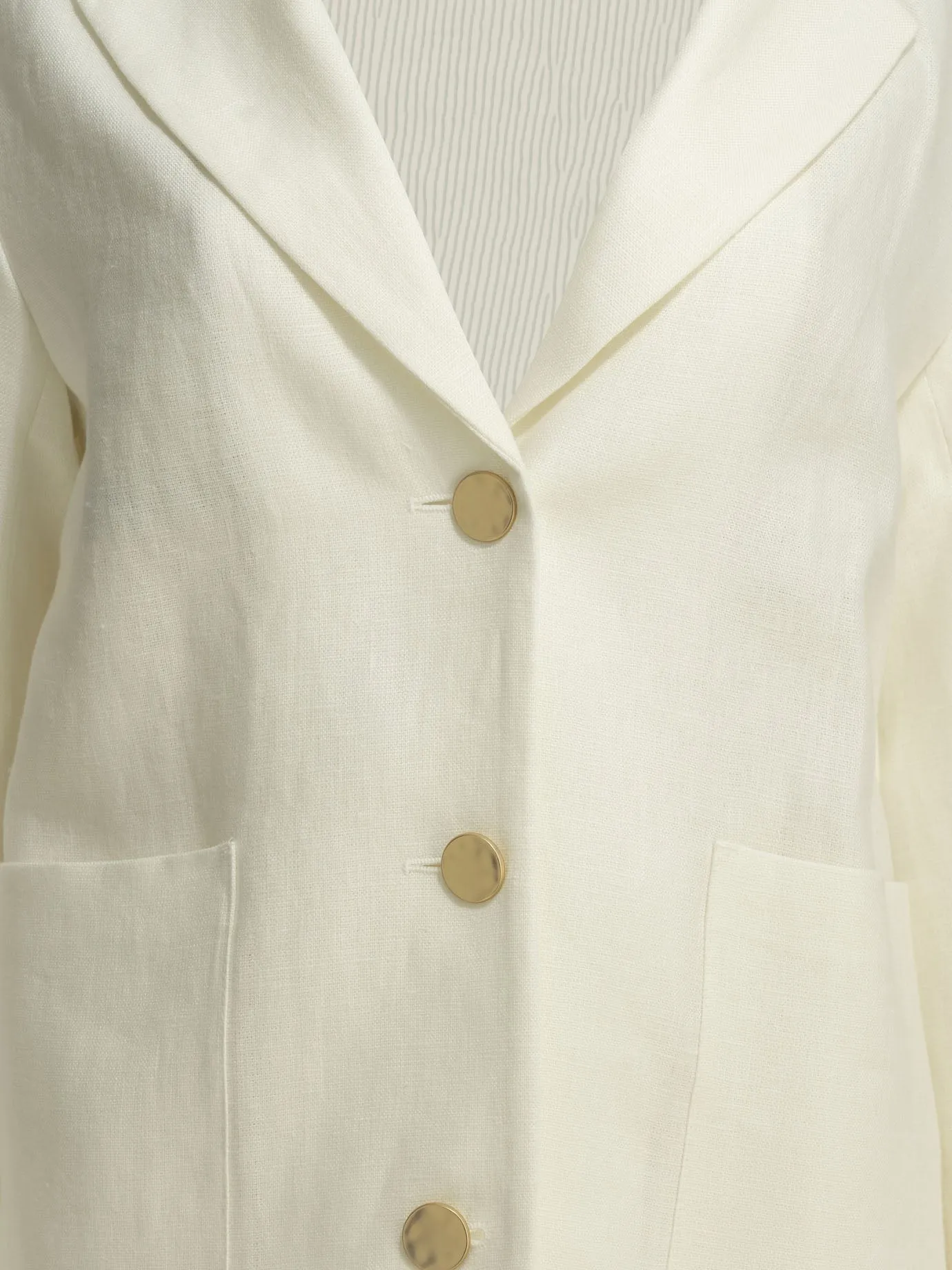 Linen Blazer Jackets And Coats White sold by Wanan Luxury product image thumbnail 3