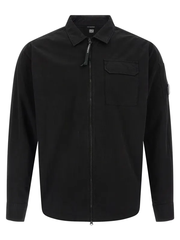 Zip Overshirt Shirt And Blouse Black made by C.P. Company