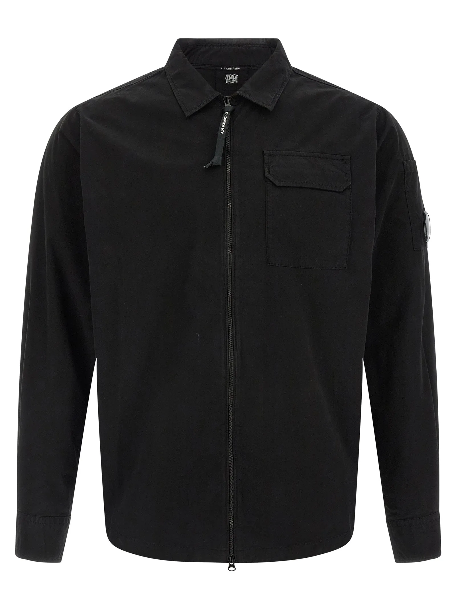 Zip Overshirt Shirt And Blouse Black sold by Wanan Luxury