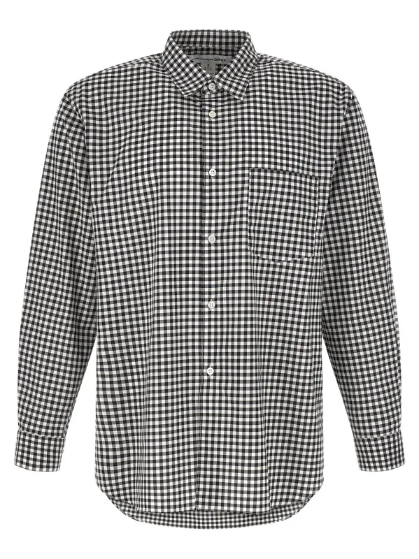 Vichy Shirt Shirt And Blouse Black made by Comme des Garcons
