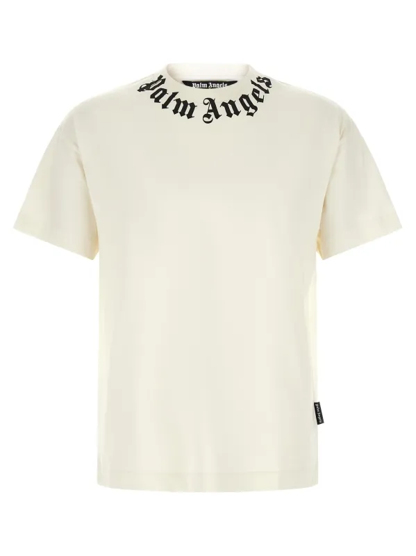 Neck Logo T-Shirt White/Black made by Palm Angels