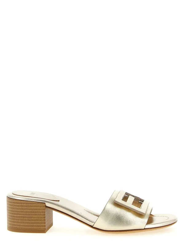 Baguette Sandals Gold made by Fendi