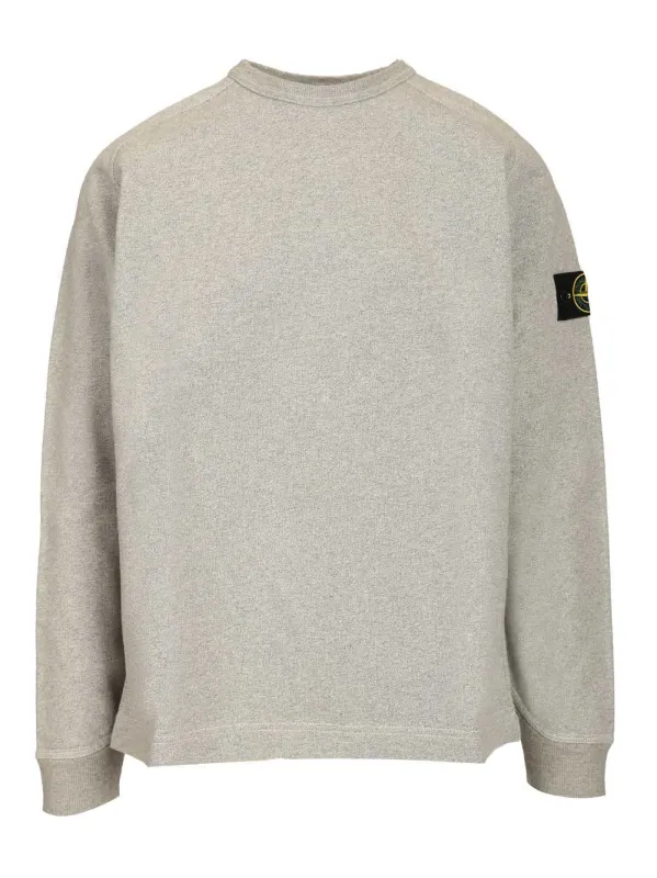 Grey Melange Sweatshirt Sweatshirts Grey made by Stone Island