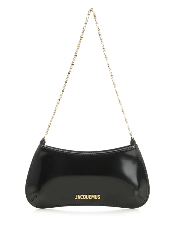 Ex 24hbaw00404ac18a01 Le Petit Bisou Chaine Shoulder Bags Black made by Jacquemus