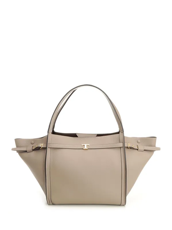 Leather Shopping Bag Handbags Beige made by Tod's