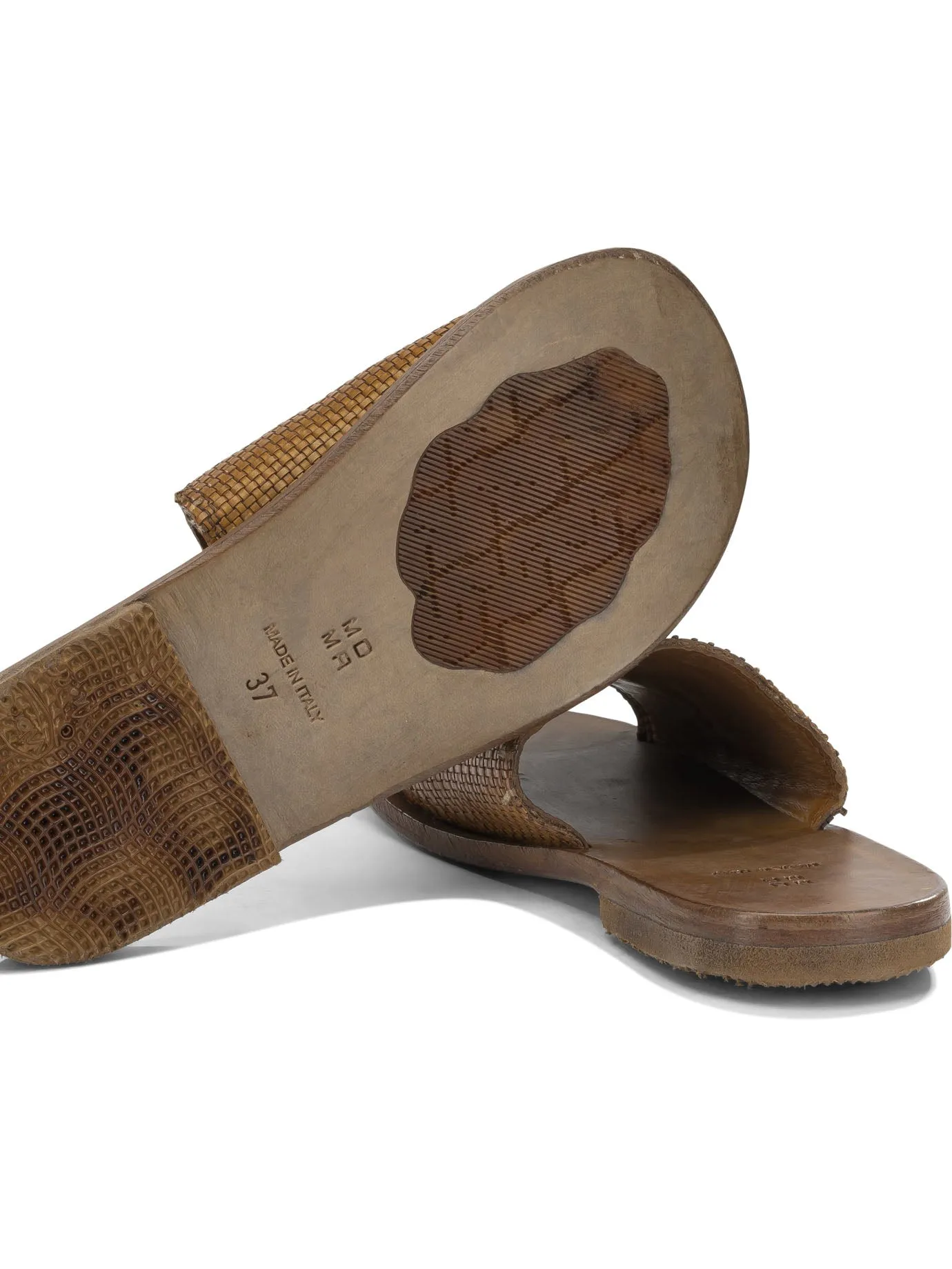 Woven Nappa Leather Slide Sandals Brown sold by Wanan Luxury product image thumbnail 5