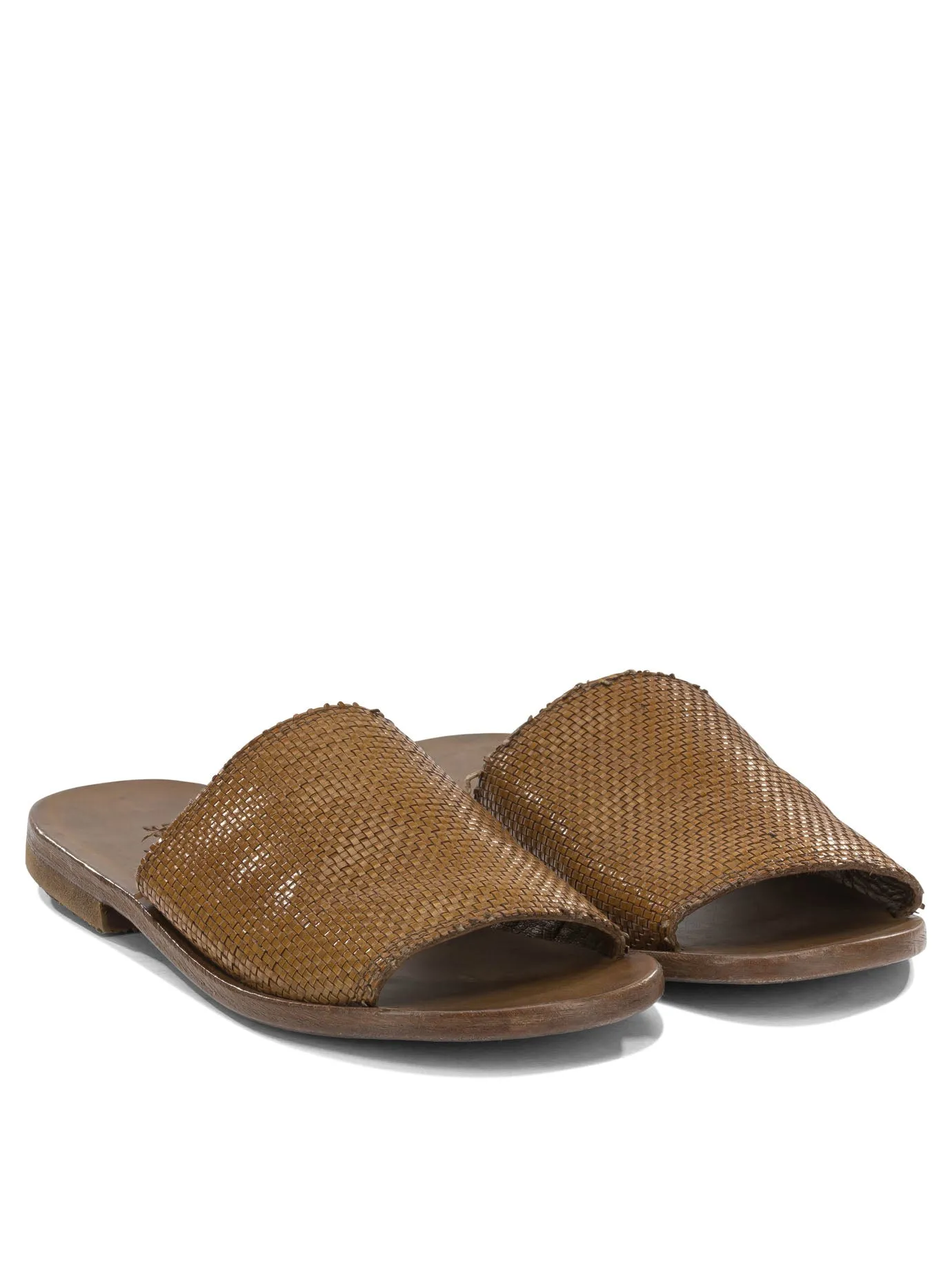 Woven Nappa Leather Slide Sandals Brown sold by Wanan Luxury product image thumbnail 2