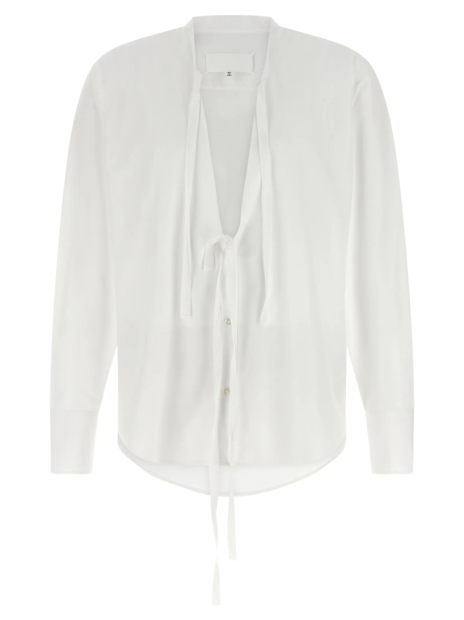 Raw Cut Hem Shirt Shirt And Blouse White sold by Wanan Luxury