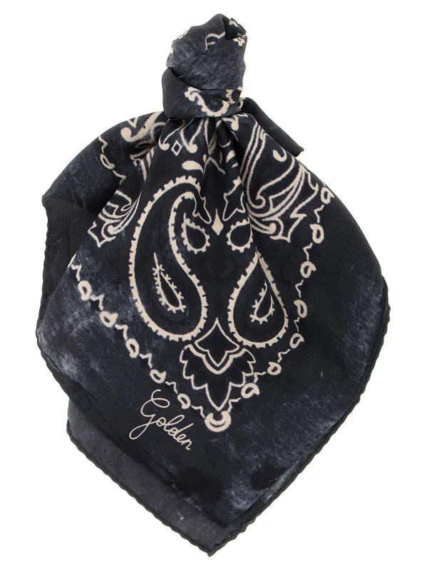 Paisley Scarf Scarves And Foulards Gray made by Golden Goose