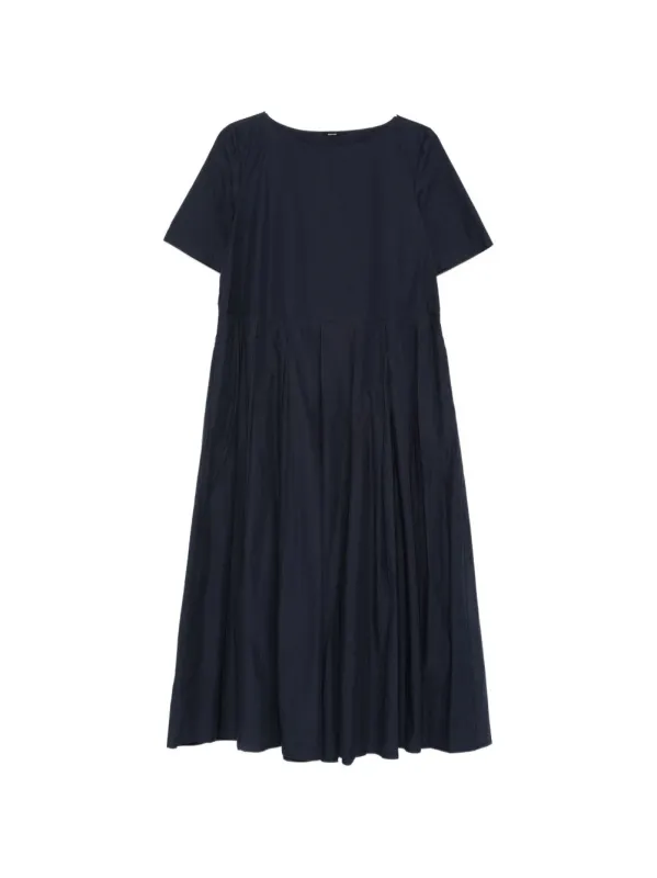 Cotton Pleated Midi Dress made by A Punto B