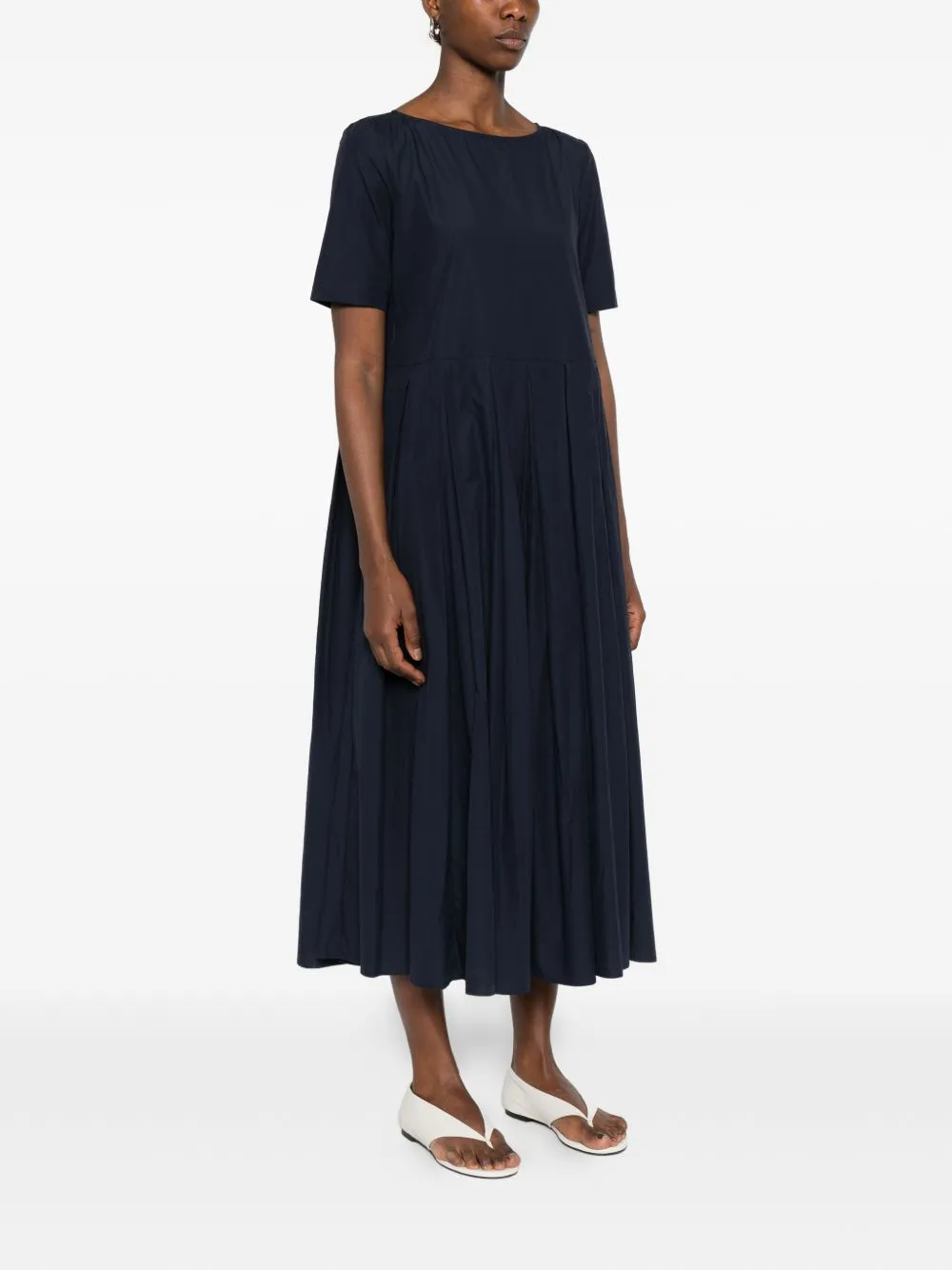 Cotton Pleated Midi Dress sold by Wanan Luxury product image thumbnail 3