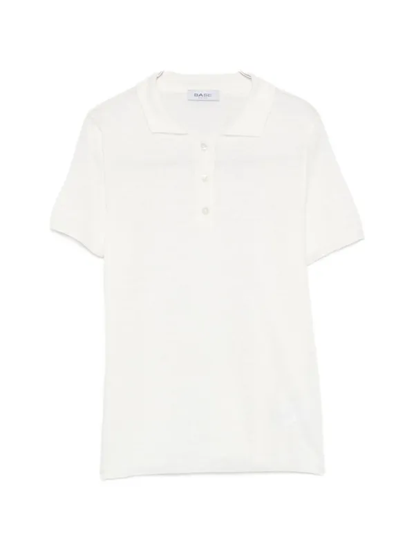 Linen And Cotton Blend Polo Shirt made by BASE Compression