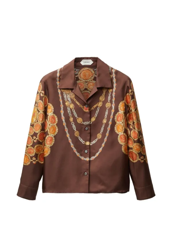 Printed Silk Shirt made by Versace