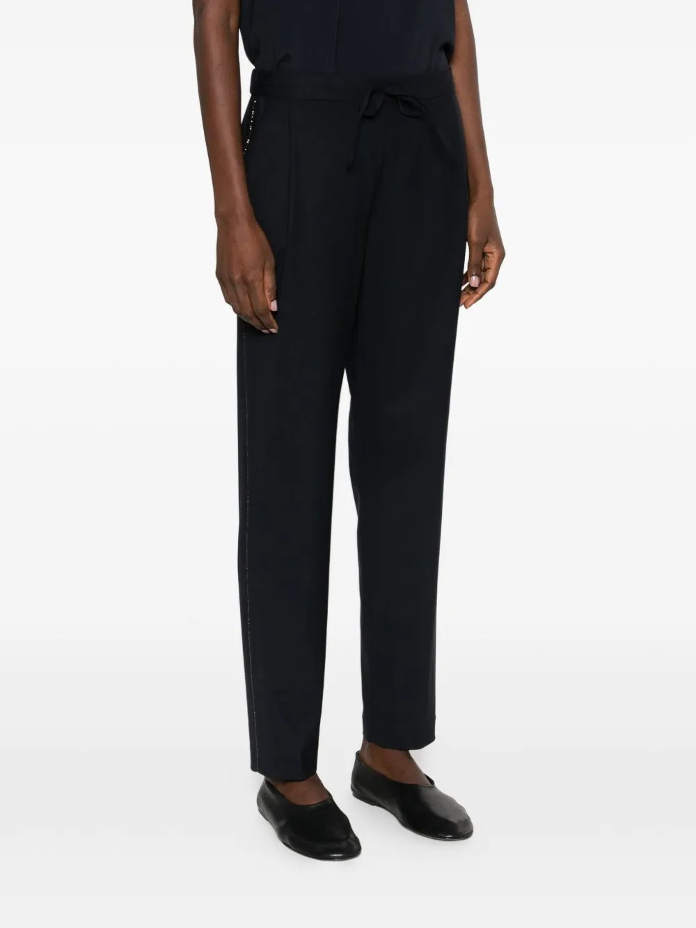 Wool Drawstring Trousers sold by Wanan Luxury product image thumbnail 4