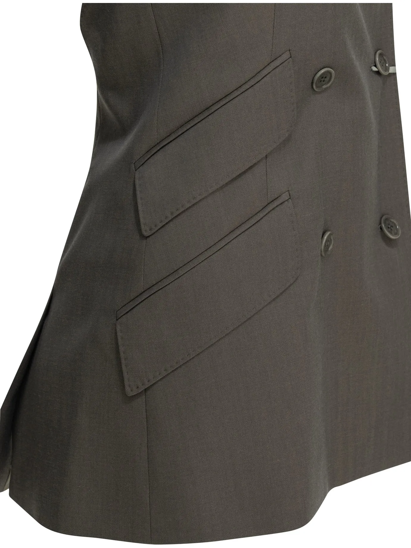 Wool Sleeveless Jacket Jackets And Coats Grey sold by Wanan Luxury product image thumbnail 4