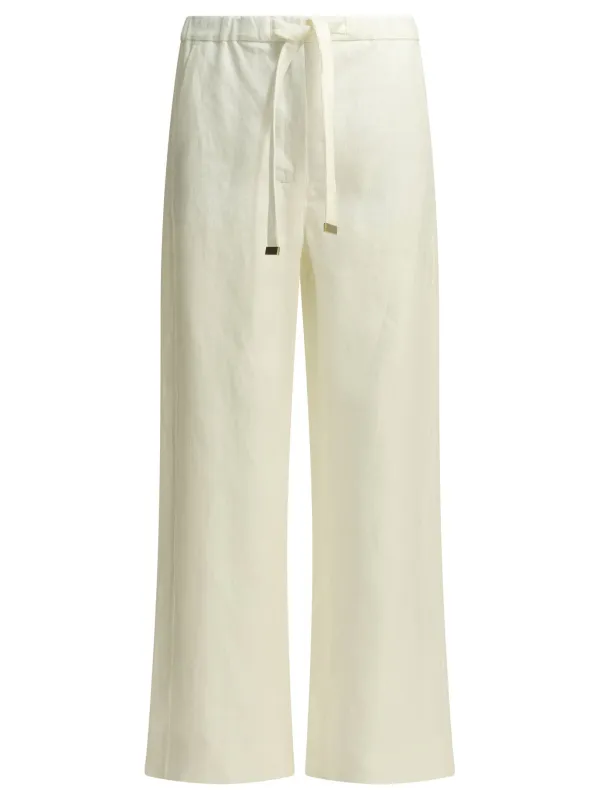 Casual Linen Pants Trousers White made by Wanan Luxury