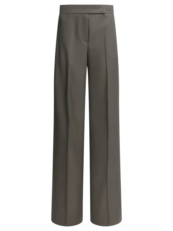 Wool Tailored Pants Trousers Grey made by Wanan Luxury