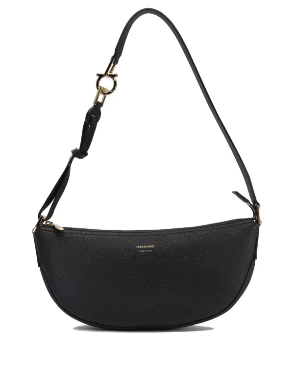 Smile Shoulder Bags Black made by Salvatore Ferragamo