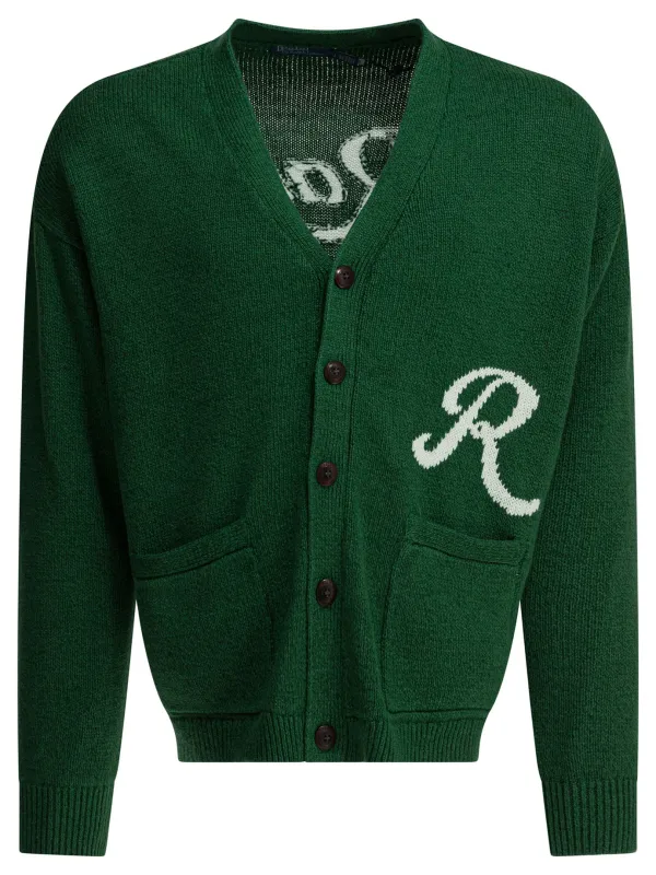 Cardigan With Logo Knitwear Green made by Polo by Ralph Lauren