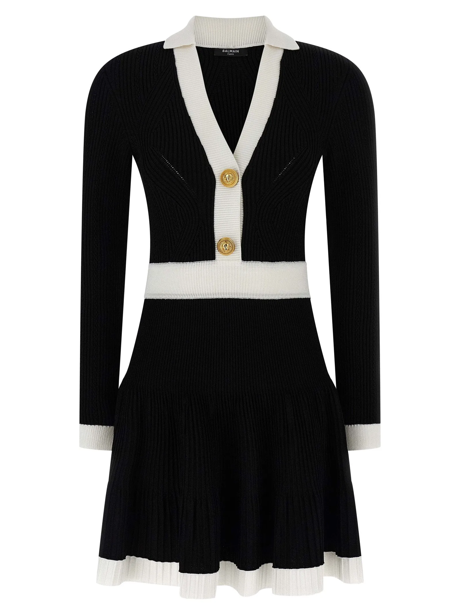 Two-Tone Dress Dresses White/Black sold by Wanan Luxury