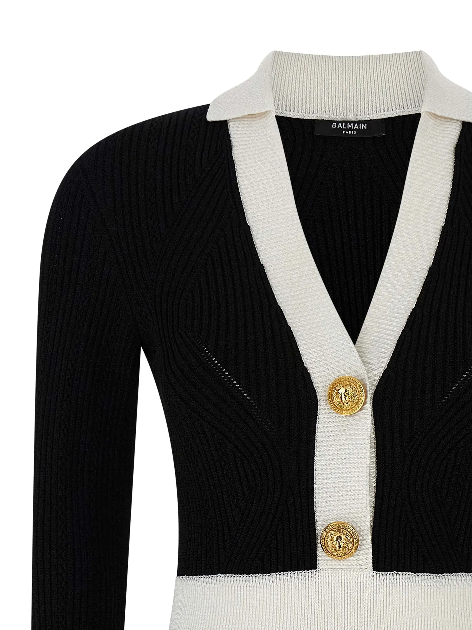 Two-Tone Dress Dresses White/Black sold by Wanan Luxury product image thumbnail 3