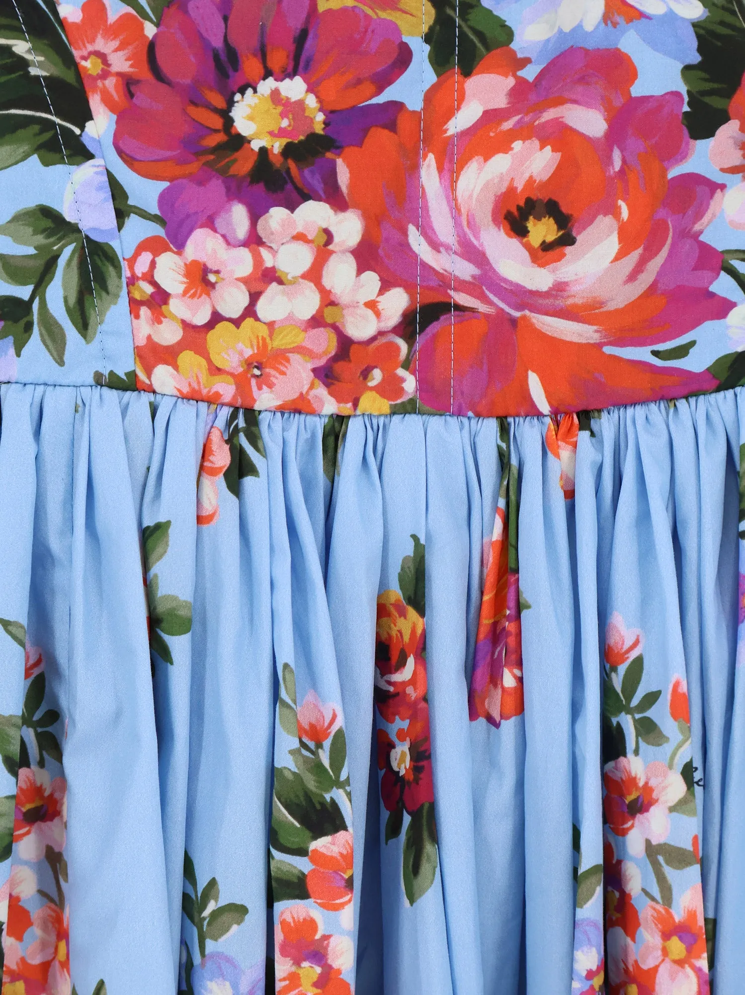 Cotton Dress With Bouquet Flowers Print sold by Wanan Luxury product image thumbnail 3