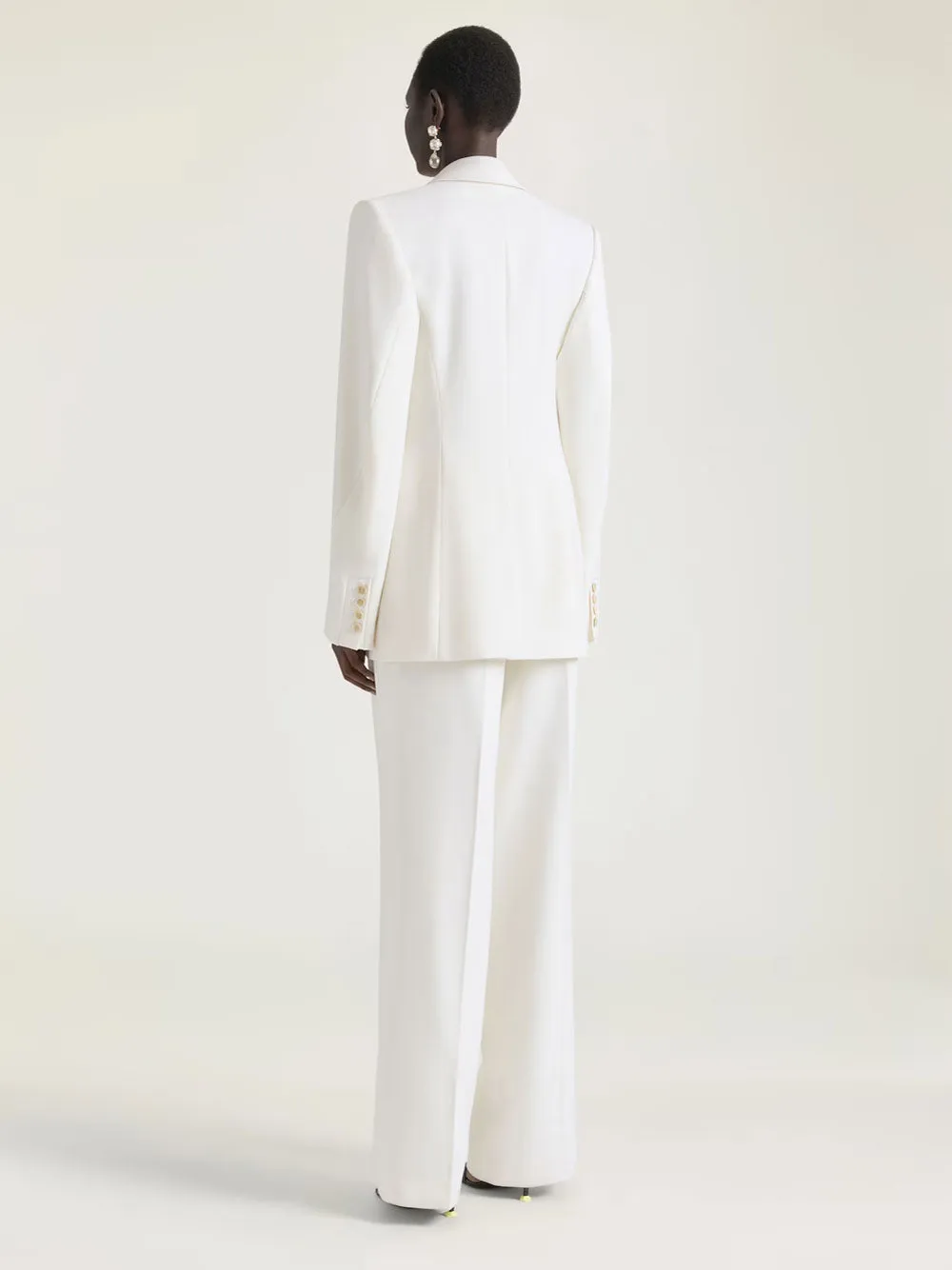 Double-Breasted Wool And Mohair Cocoon Jacket sold by Wanan Luxury product image thumbnail 3