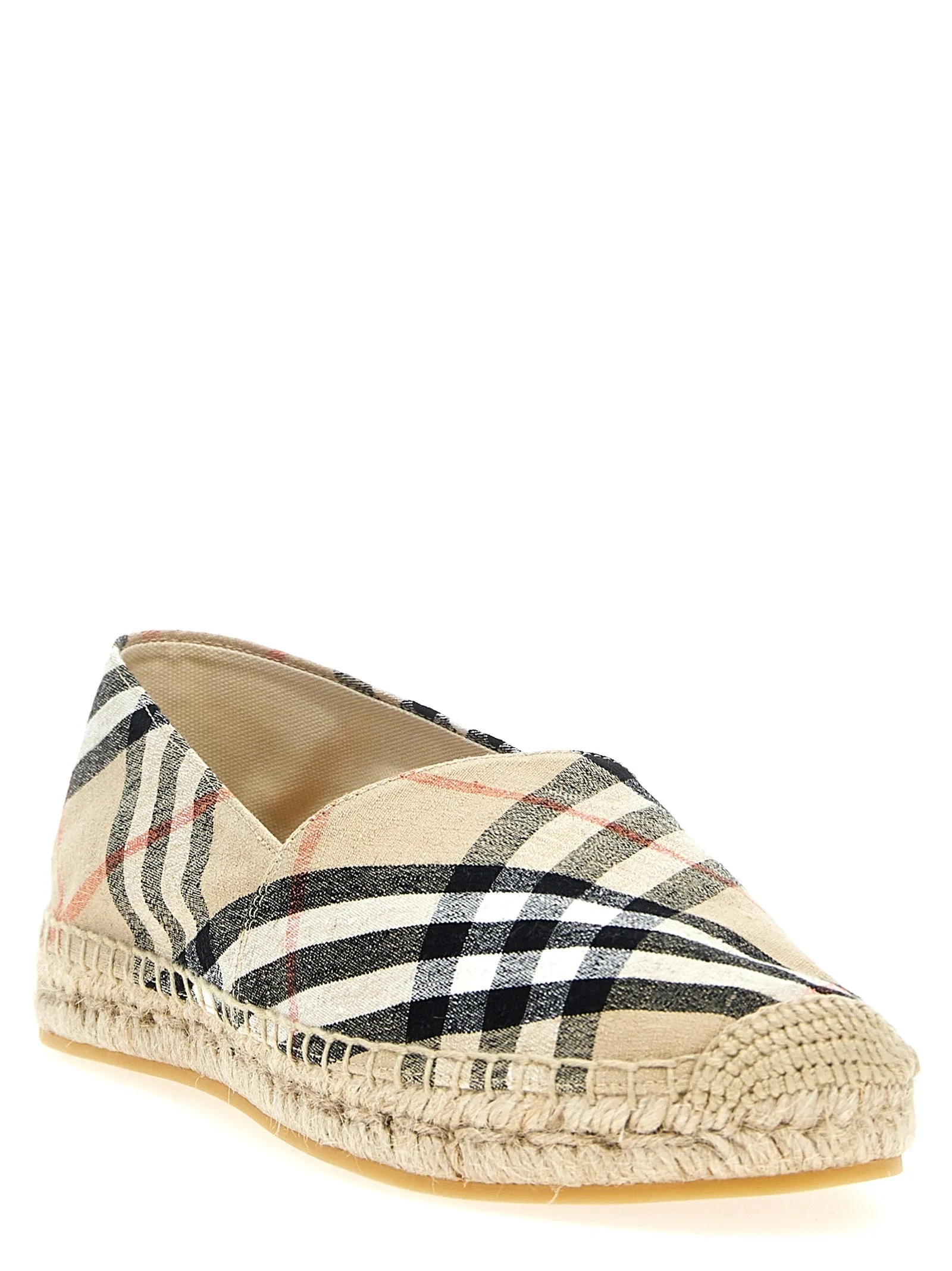 Check Espadrilles Flat Shoes Beige sold by Wanan Luxury product image thumbnail 2