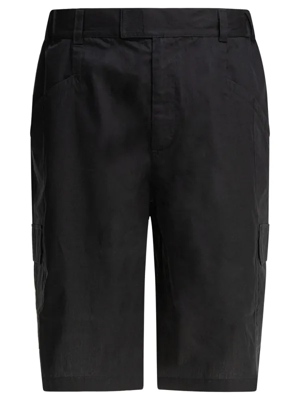 Poplin Cargo Shorts Black made by GR10K