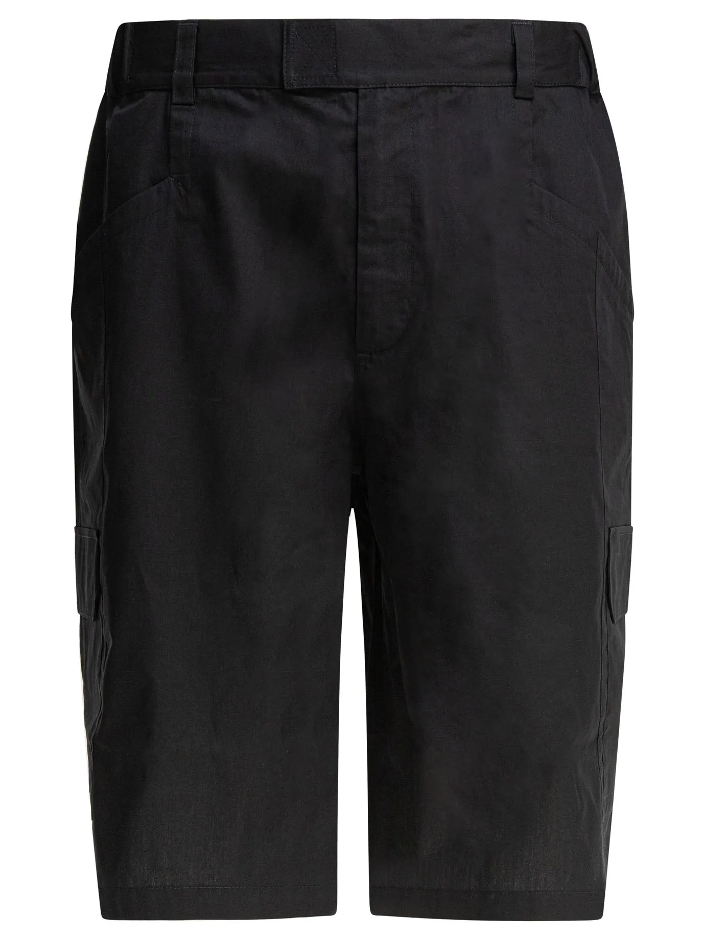 Poplin Cargo Shorts Black sold by Wanan Luxury