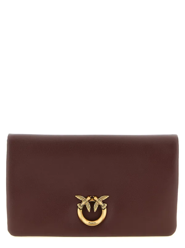 Love Click Soft Horizontal Clutch Bordeaux made by Pinko