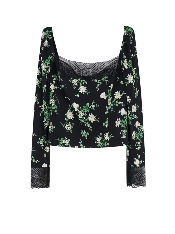 Silk Top With Floral Print made by Dolce & Gabanna
