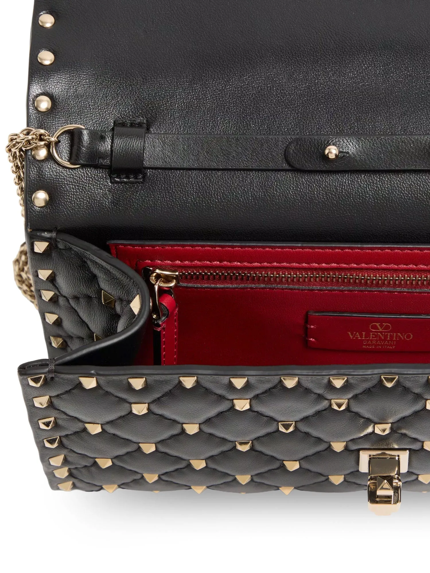 Rockstud Spike Leather Crossbody Bag With Iconic All-Over Studs sold by Wanan Luxury product image thumbnail 4