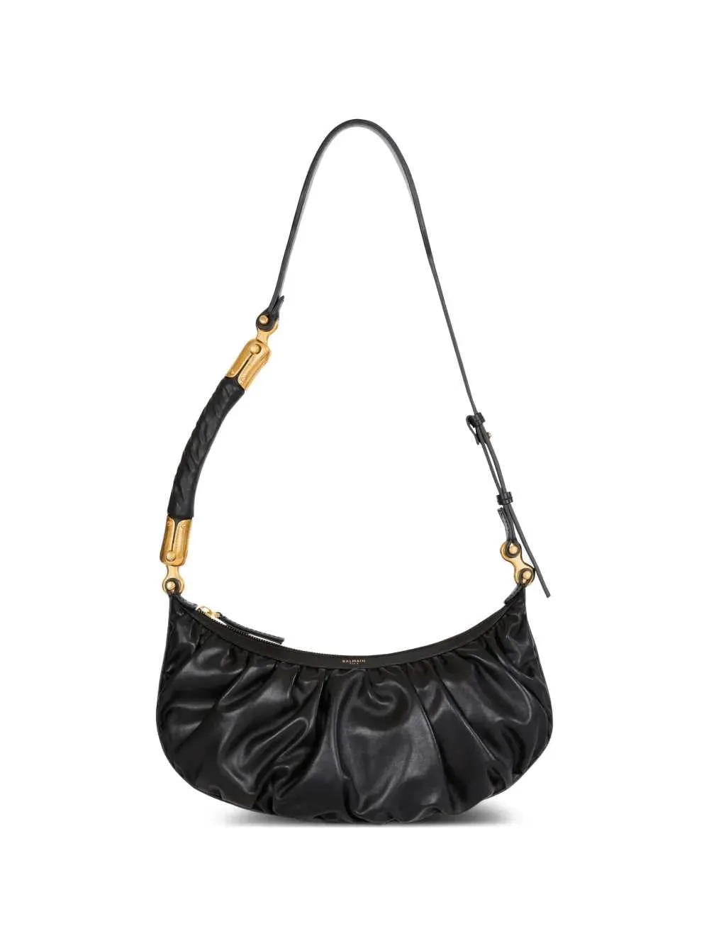 Ebene Ruffled Shoulder Bag sold by Wanan Luxury